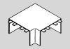 Angle Plat pour Moulure Electrique PVC 10x20 mm