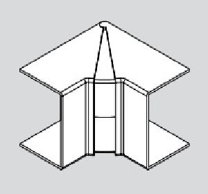 Angle intérieur variable pour Plinthe Electrique Appareillable PVC 65 x 100 mm